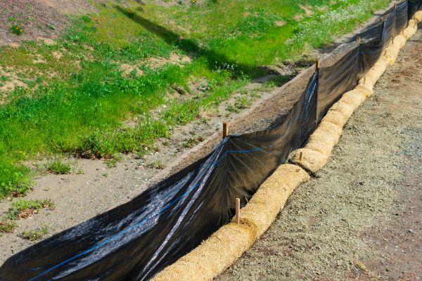 Straw Wattle Installation in Louisville
